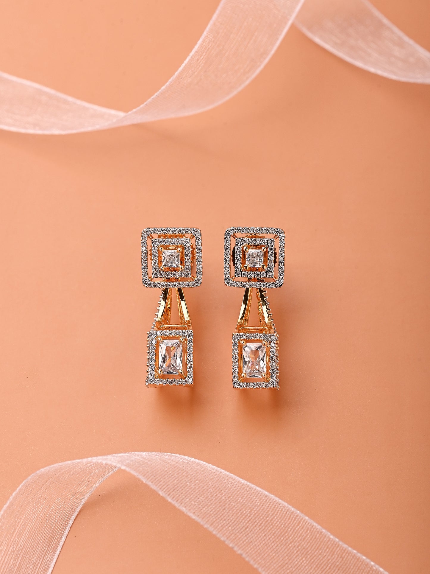 Stylish Zircon Embellishments Earring