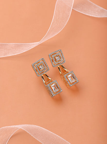 Stylish Zircon Embellishments Earring