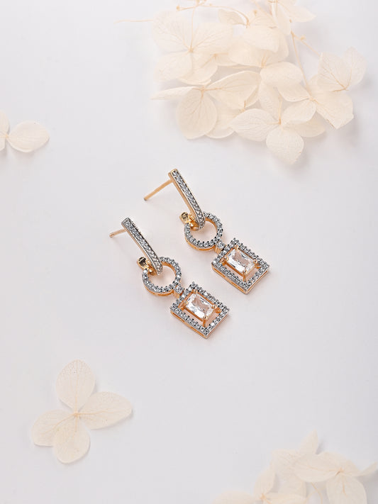 Zircon Diamond Simple Danglers