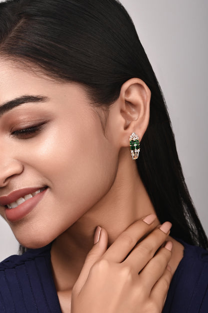 Everyday Earrings with a touch of Green