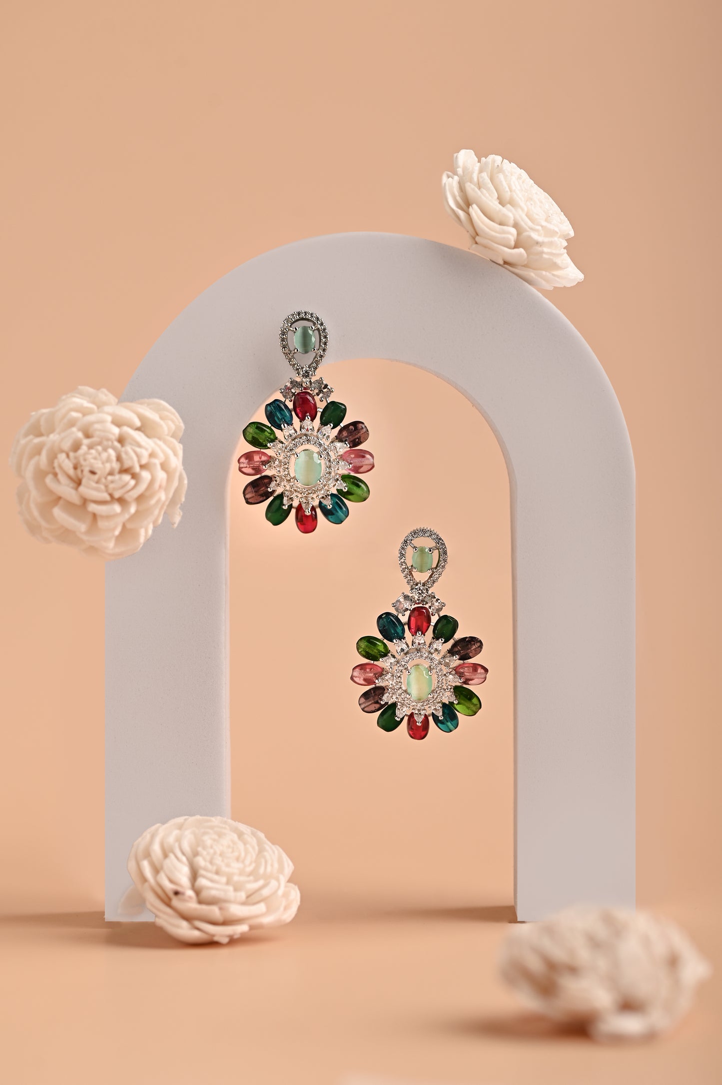 Multi Colour Zirconia Earrings