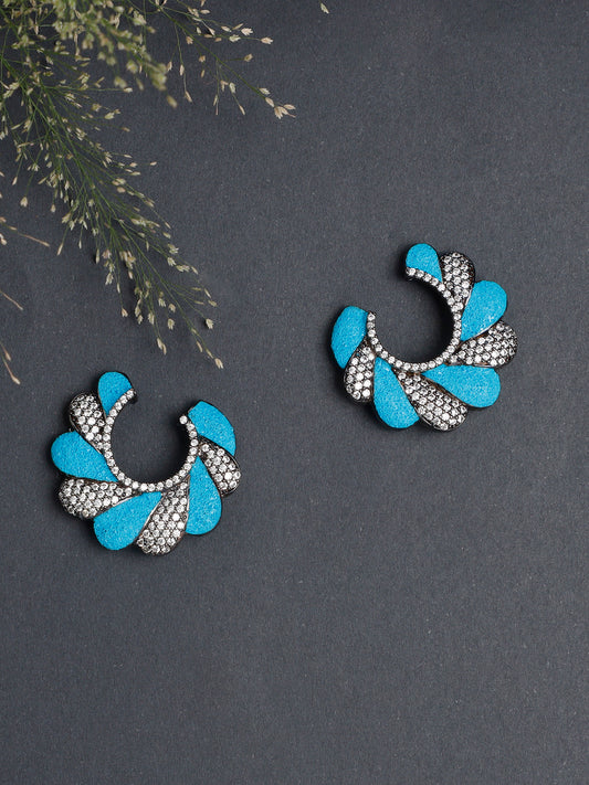 Natural Stone Sky Blue Earrings