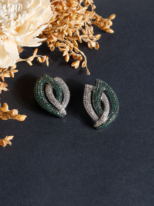 Oxidised Coloured Zircon Earrings