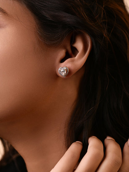 Timeless Swarovski Heart Studs