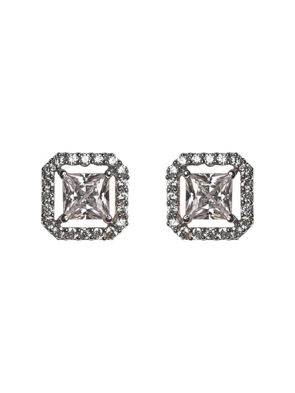 Princess Cut Swarovski Studs