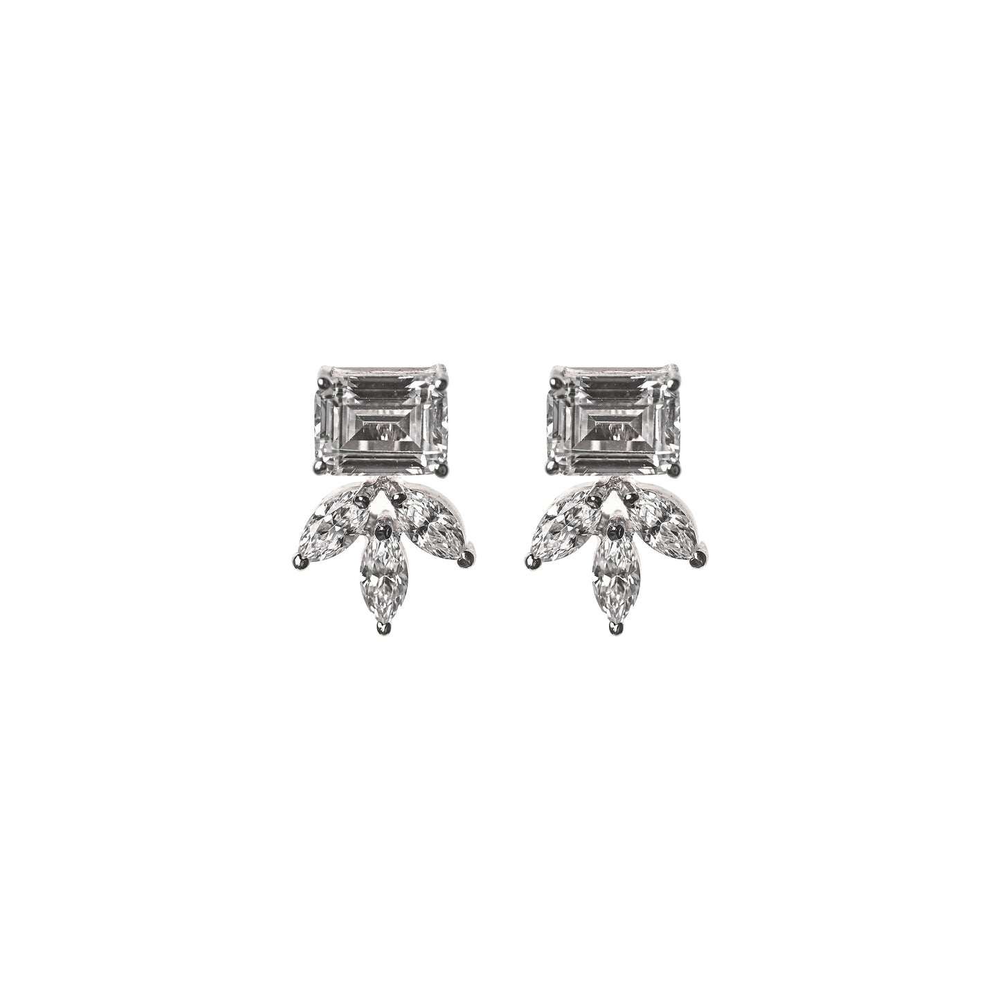 Swarovski Rectangle Stud Earring